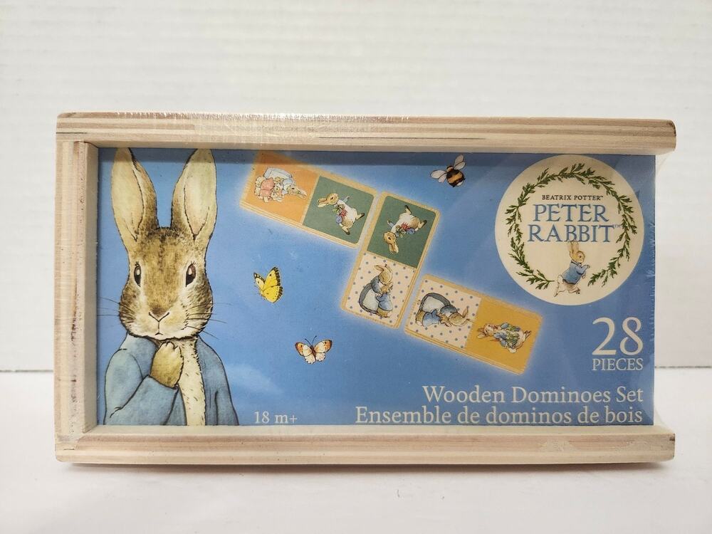 Peter Rabbit Wooden Dominoes Set 28-Piece Beatrix Potter Game 2016 In Wood Box